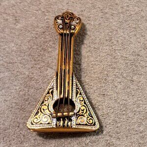 Vintage Lute Mandolin Pin 1960s Made in Spain